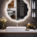 Scalloped Flower LED Mirror